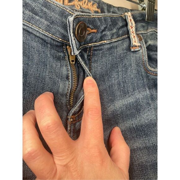 Kut from the Kloth Catherine Boyfriend boho jeans with patch details size 8 - Picture 10 of 16